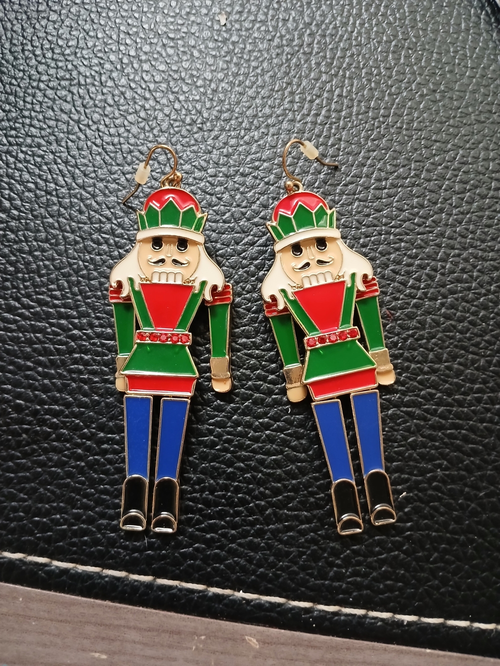 Christmas Red and Green Nutcracker Earrings -